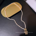 Shangjie oem kalung danity fashion girl girl Ожерелье для пресноводной жемчужной ювелирной украшения розовый циркон бабочка подвесная ожерелье